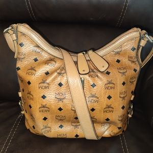 AUTHENTIC MCM VISETOS HOBO COGNAC